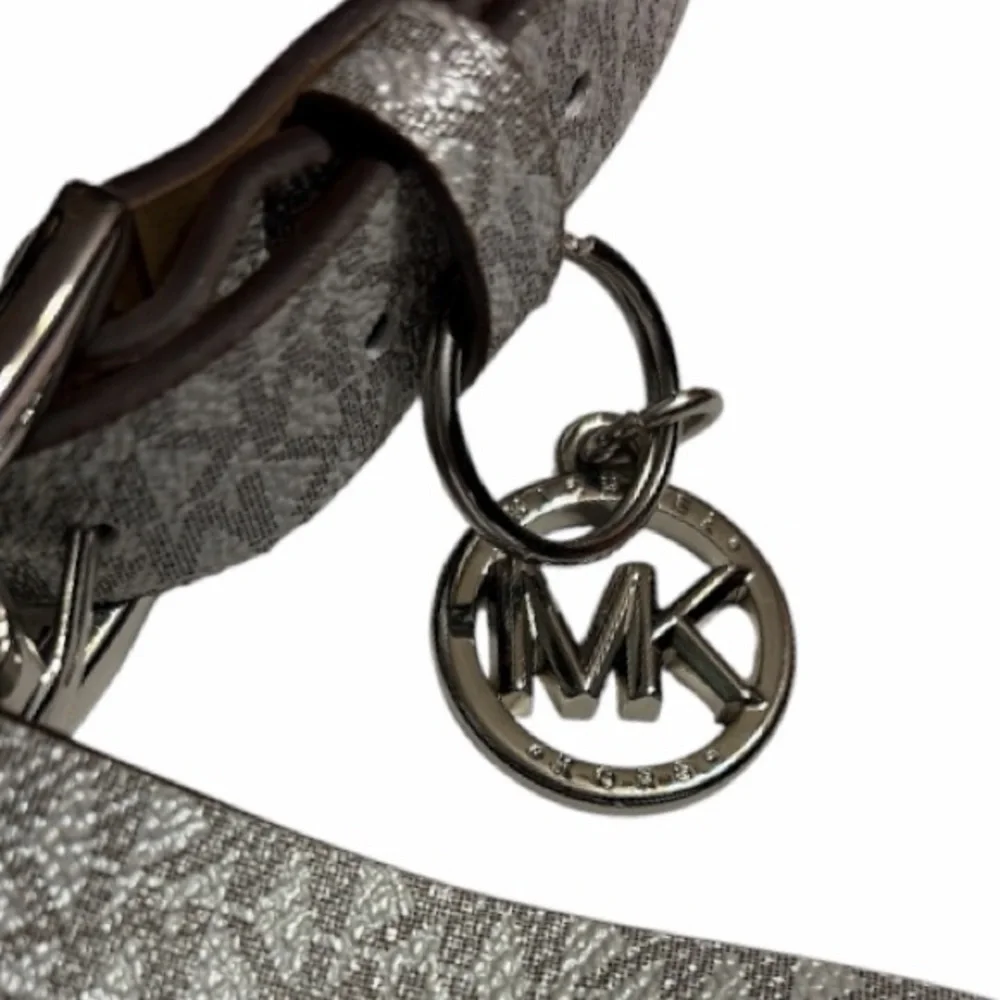 Michael Kors Silver Signature Logo Belt Bag Fanny Pack